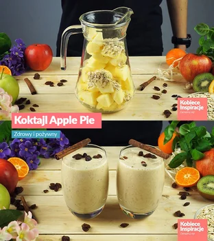 Koktajl Apple Pie - Koktajl o smaku szarlotki (zdrowy i pożywny)