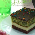 Ciasto ze szpinakiem i masą miętową.