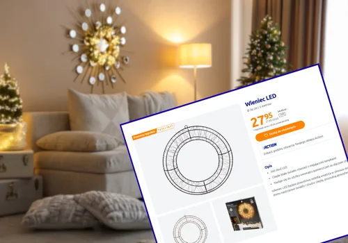 Ten świecący wieniec z Action za 28 zł zrobi efekt wow w każdym wnętrzu! Prosty montaż, długi kabel, a migające lampki to hit