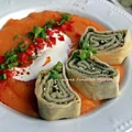 Krem z batatów z pierożkami