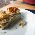 Rigatoni z białą kiełbasą