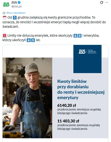 Zdjęcie Emerytura niższa nawet o 900 zł! ZUS może zmniejszyć świadczenie - nowe zasady od grudnia 2025 #1