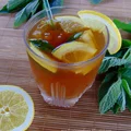 Domowa ice tea cytrynowo - miętowa.