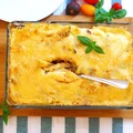 Zapiekanka makaronowa z pieczarkami i kurczakiem