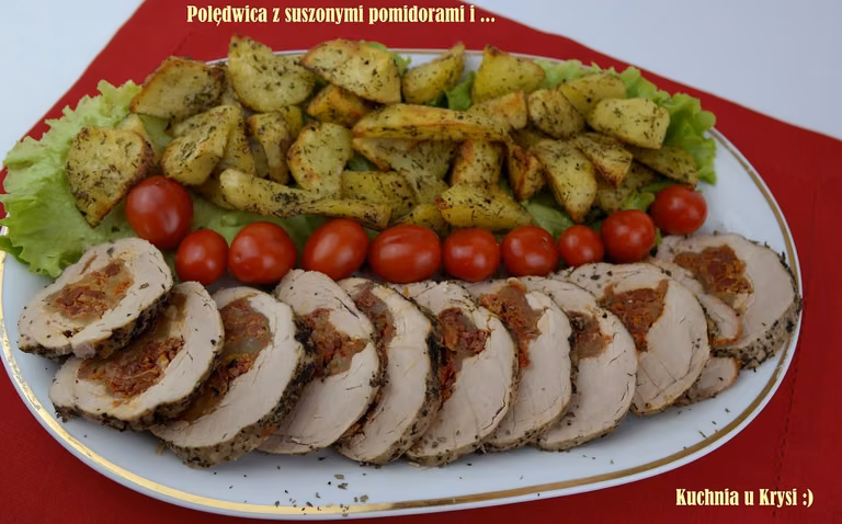 Polędwica wieprzowa z suszonymi pomidorami