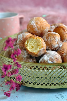 Pączki mini - z serka waniliowego
