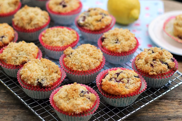 Muffiny jagodowe z cytrynową nutką