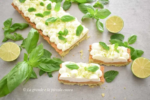 Bazyliowa tarta z kremem limonkowym