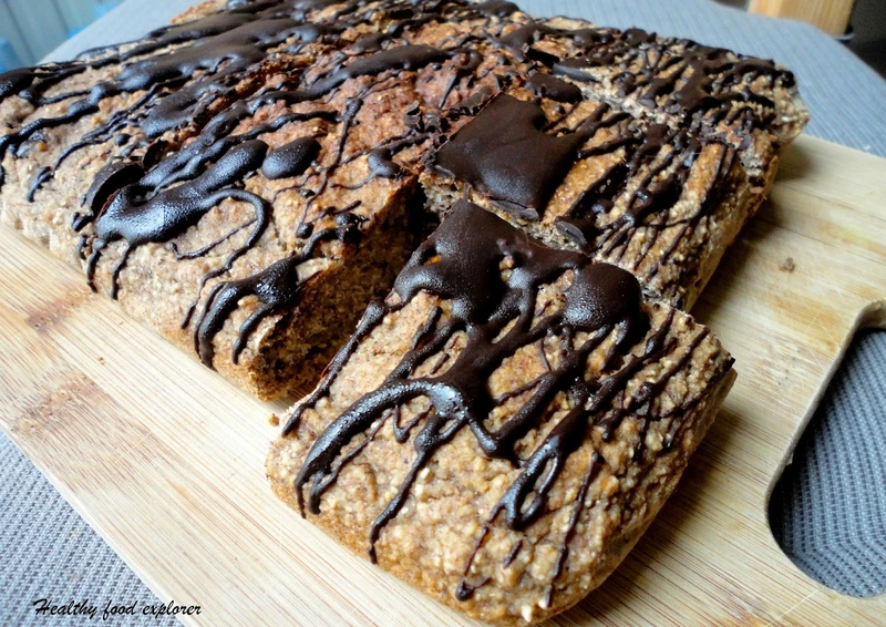 Owsiane bananowe blondie z czekoladą