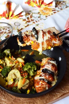 Wiosenny obiad – nadziewany kurczak z warzywami!