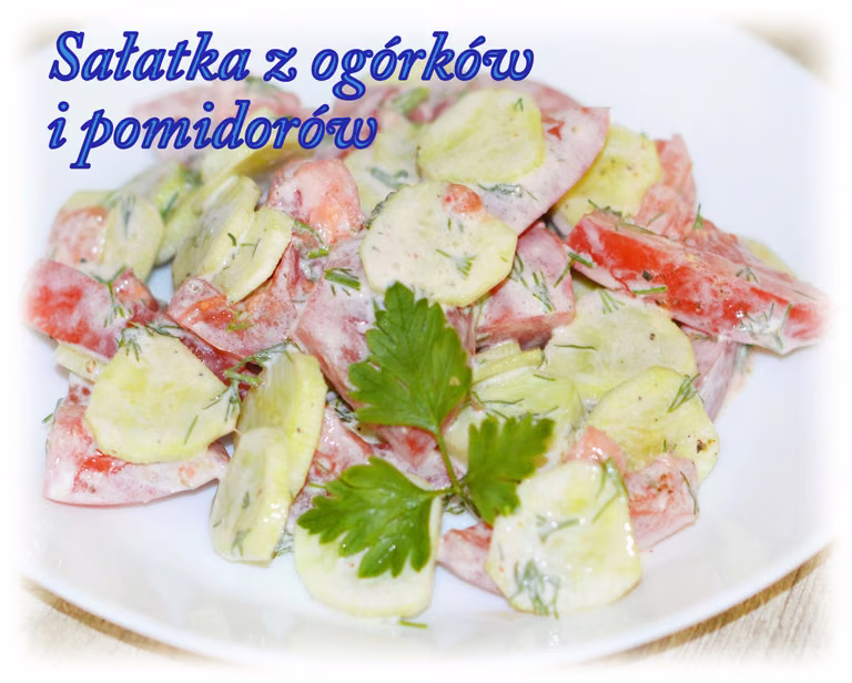 Sałatka z ogórków i pomidorów
