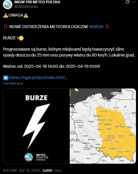 Zdjęcie IMGW opublikowało prognozę pogody na Święta Wielkanocne! W jeden dzień przyda się parasolka #1