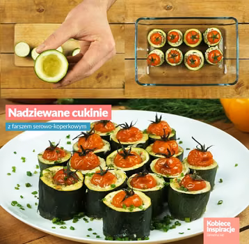 Nadziewane cukinie z farszem serowo-koperkowym