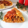 Quiche z mięsem i grzybami