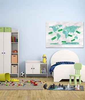 Mapa edukacyjna do pokoju dziecka
