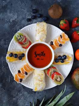 Śniadaniowe spring rollsy (z ryżem na mleku)