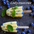 Jogurtowe lody z  borówką amerykańską
