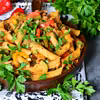 Jednogarnkowy kociołek warzywny z makaronem penne