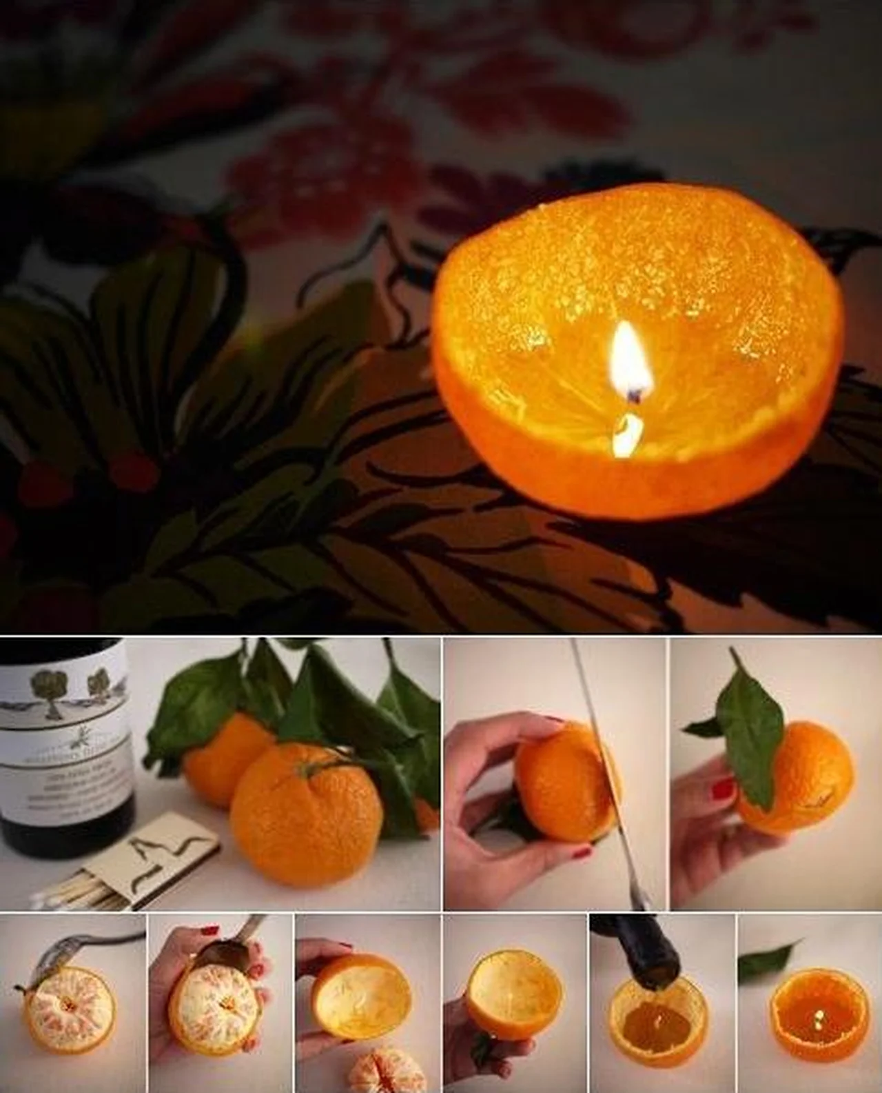 Świeczka ze skórki pomarańczy - instrukcja