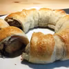 Banan z kremem czekoladowym w cieście francuskim