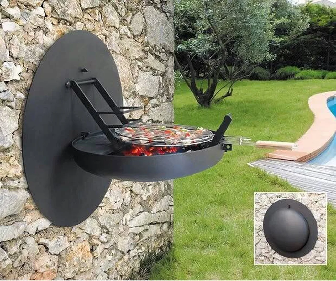 Pomysłowy chowany grill