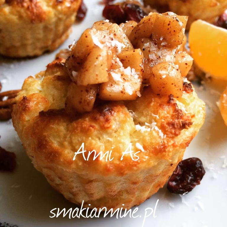Muffinki twarogowo- bananowe z kokosem