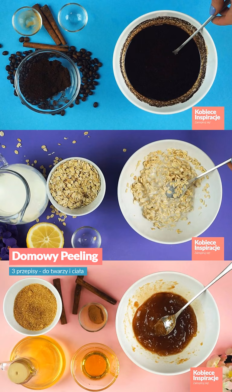 Domowy peeling - 3 przepisy - do twarzy i ciała