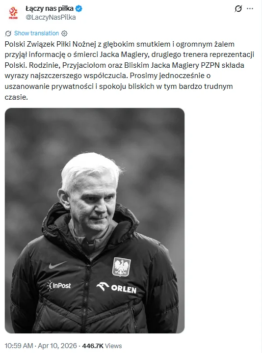 Zdjęcie Jacek Magiera nie żyje! Drugi trener reprezentacji Polski zmarł w wieku 49 lat #1