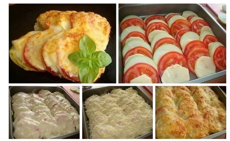 Zapiekanka z pomidorów i mozzarelli