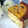 Tort z kremem adwokatowym i czekoladowym