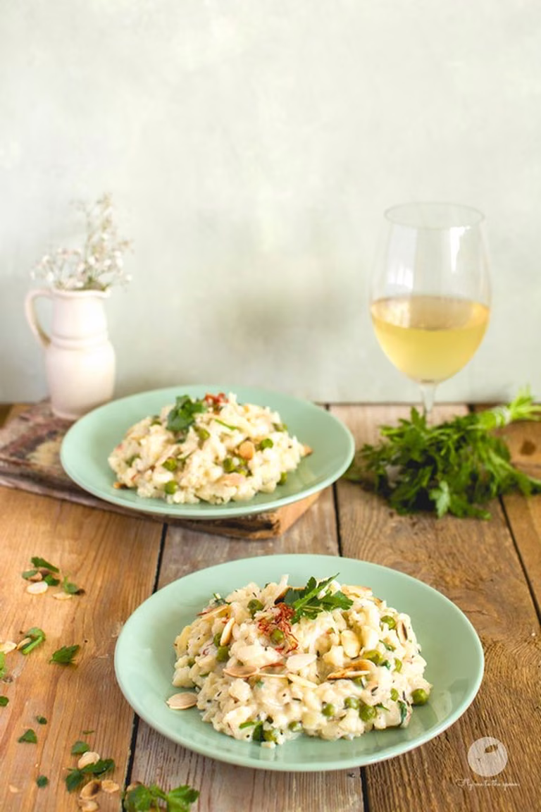 Mleczne risotto z kalafiorem