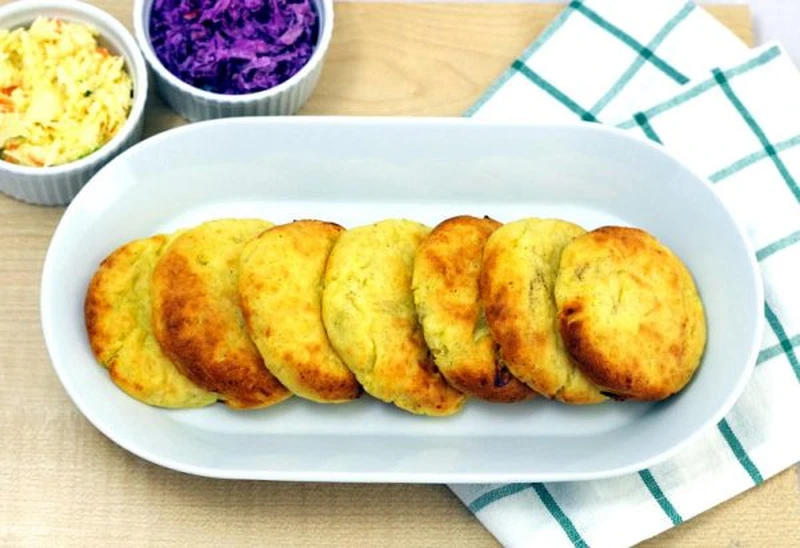 Pieczone placki ziemniaczano-twarogowe