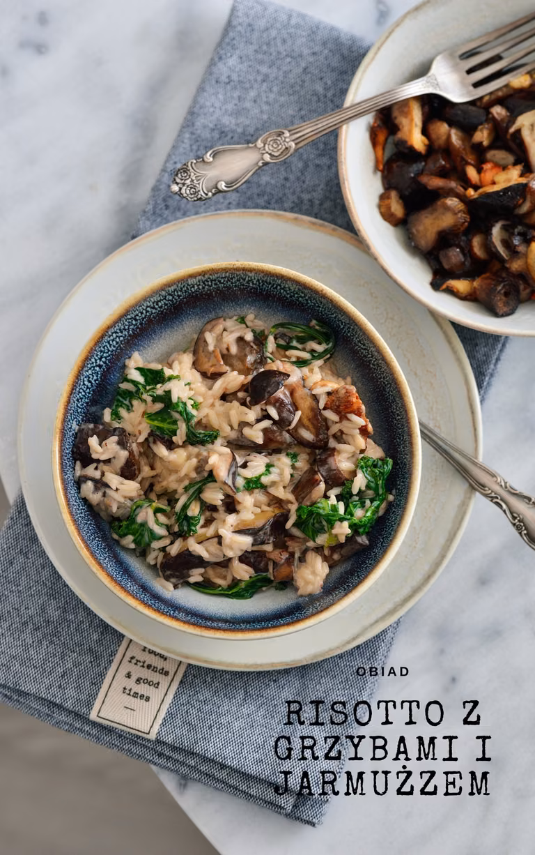 KREMOWE RISOTTO Z GRZYBAMI I JARMUŻEM