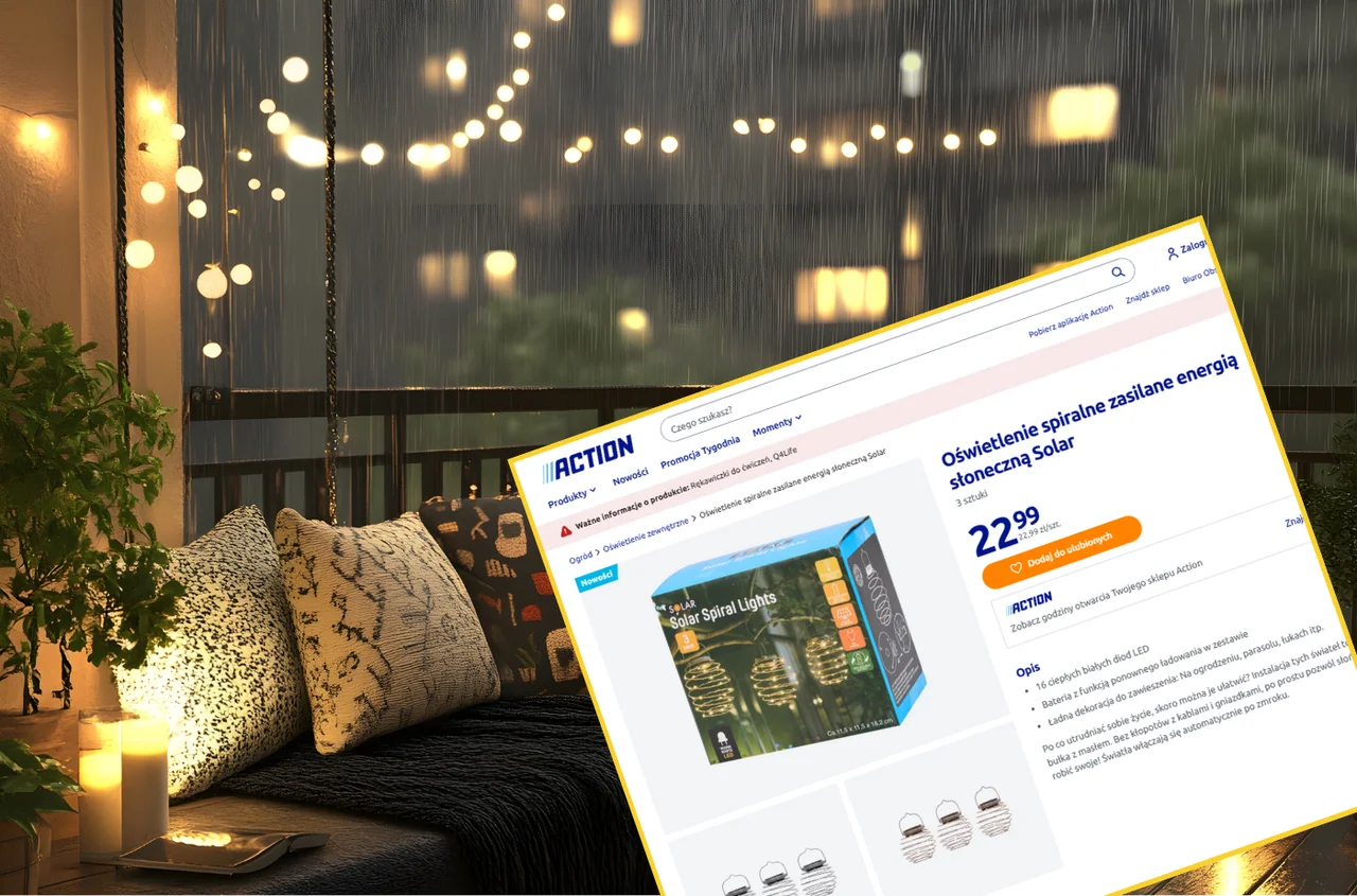 Te 3 spiralne lampki z Action za 22 zł zrobią efekt wow na balkonie i w ogrodzie! Na każdą porę roku, bez kabli i prądu