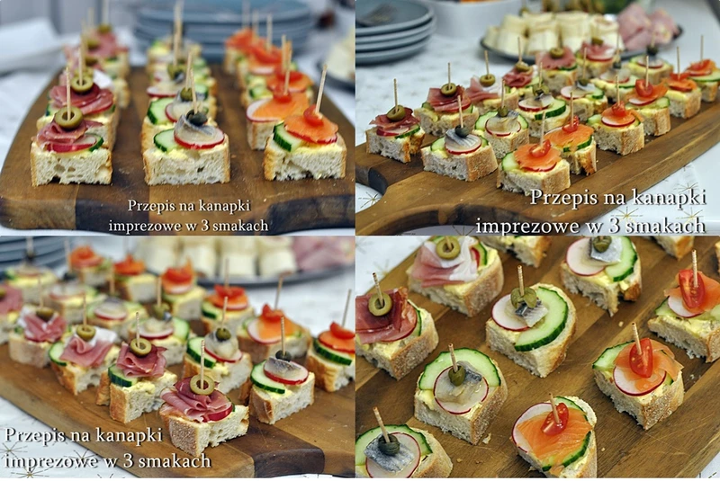 Przepis na kanapki imprezowe w 3 smakach.