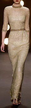 Złota dopasowana suknia