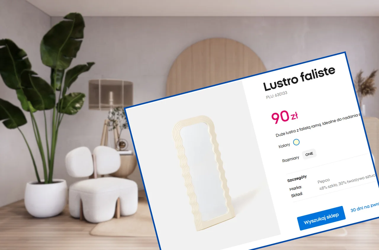 Te lustra z Pepco robią furorę w mieszkaniach i są w super cenie! Neutralny kolor, urocza falista ramka- optycznie powiększą pokój