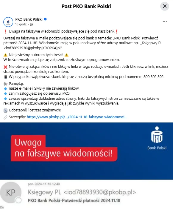 Zdjęcie Pilny komunikat największego banku w Polsce! Uwaga: "Bank nie jest autorem tych wiadomości" #1