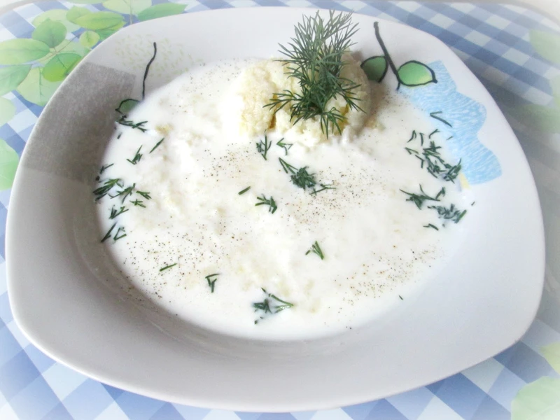 FIT zupa jaglana z koperkiem na maślance
