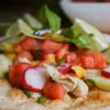 PLACEK TORTILLA Z CYTRYNOWO-LIMONKOWYM  KURCZAKIEM Z SALSĄ ARBUZOWĄ