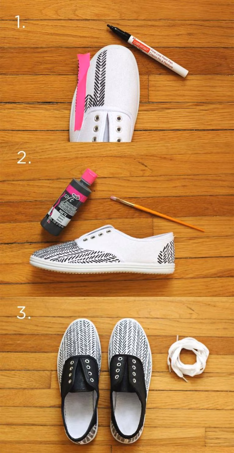 Malowane trampki - DIY