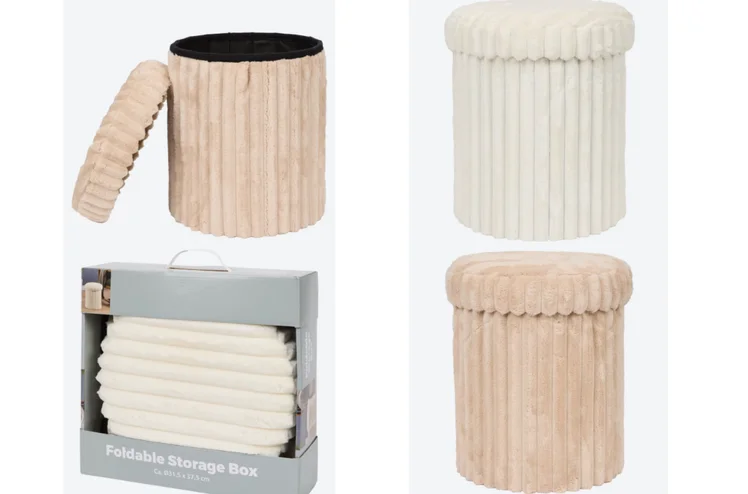 Zdjęcie Ta pufa z Action za 27 zł robi furorę w mieszkaniach! Wygodne siedzisko, schowek, a motyw sztruksu i kolory dają efekt wow #2