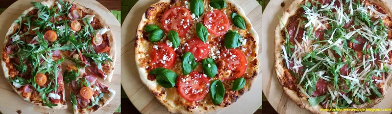 Włoska pizza na cienkim cieście (oryginalny przepis na ciasto i sos + 3 rodzaje pizzy)