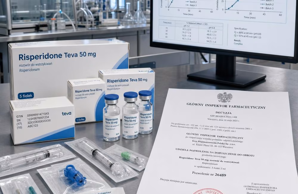 GIF zakazuje wprowadzania do obrotu Risperidone Teva 50 mg — decyzja z rygorem natychmiastowej wykonalności