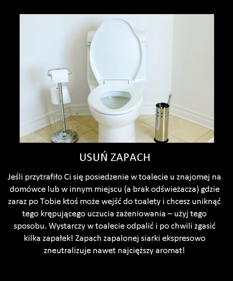 Usuń brzydki zapach po wizycie w toalecie
