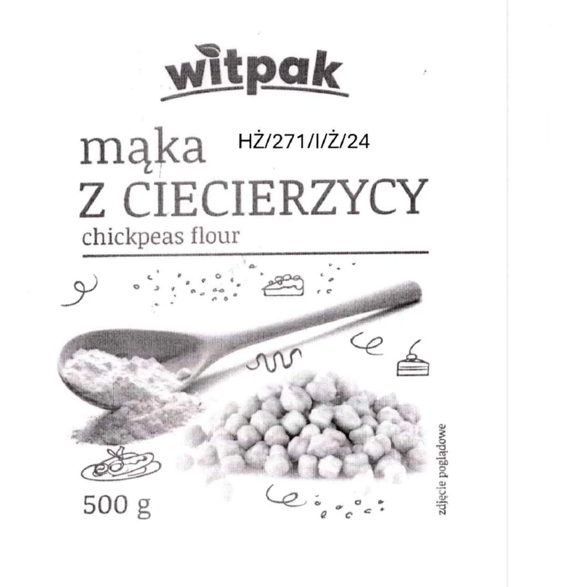 Ostrzeżenie dotyczące niedeklarowanego białka soi w mące z ciecierzycy