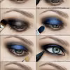 Niebieski smokey eyes