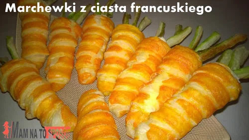 Słodkie marchewki z francuskiego ciasta