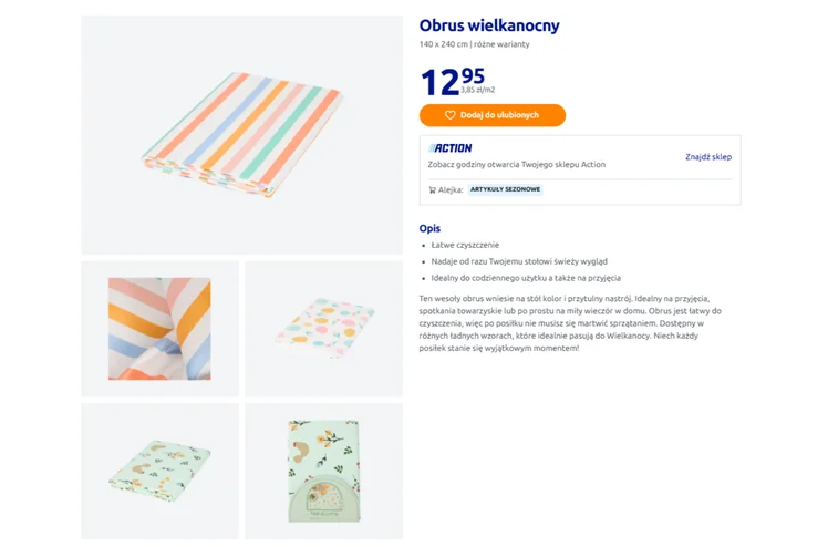 Zdjęcie Ten obrus z Action za 12 zł zrobi furorę na wielkanocnym stole! Soczyste, urocze wzory, łatwe czyszczenie - zero stresu przy dzieciach #1