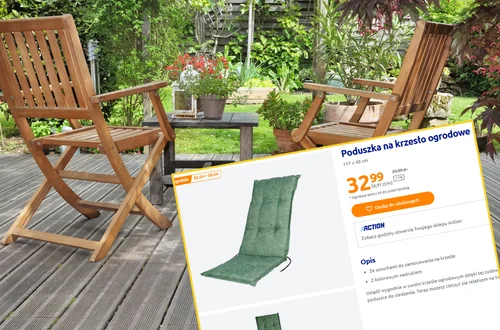 Poduszki na krzesła, które podbijają balkony i tarasy! Teraz w Action za 33 zł, ale promocja tylko do jutra!